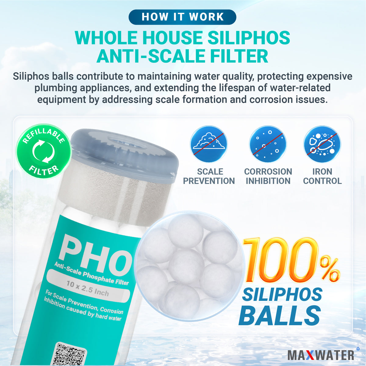 Sediment filtration cartridge replacement for maintaining clear and clean water flow