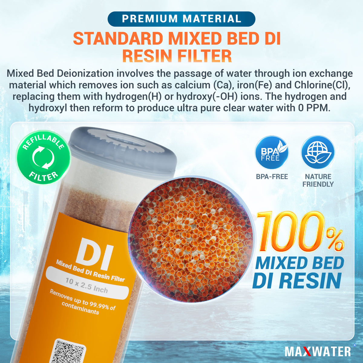 deionized water distilled water