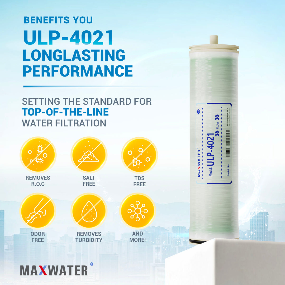 Commercial water filtration membrane
